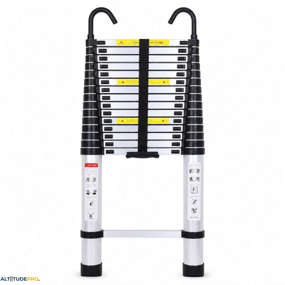 Échelle Télescopique 6,3 m Inox avec Crochets