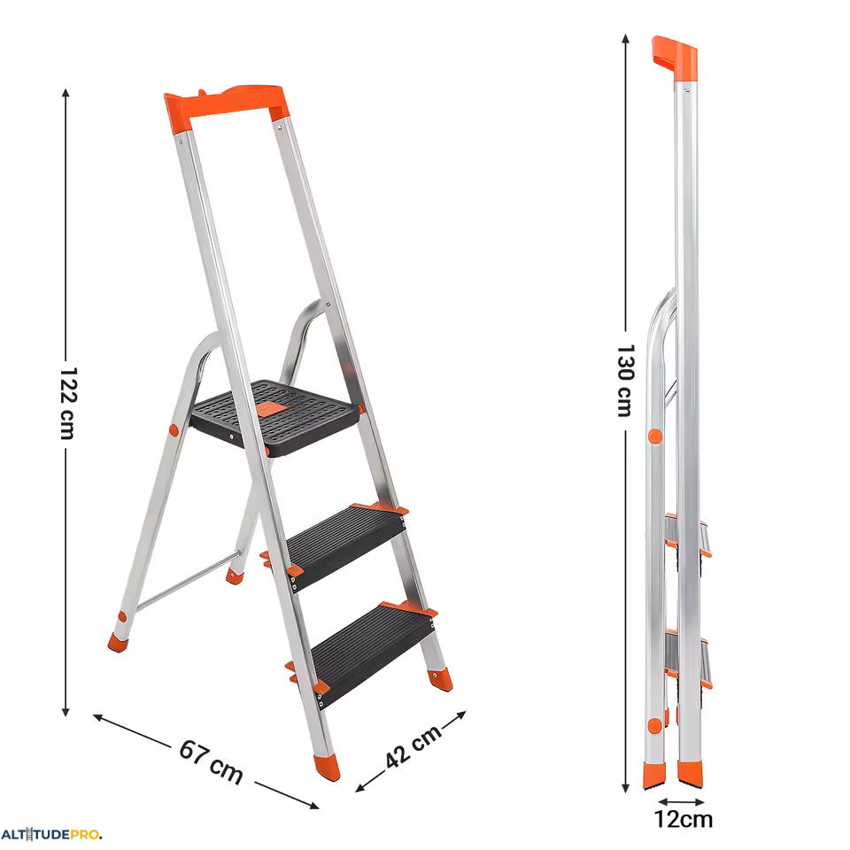 Escabeau Pliant 3 Marches en Aluminium