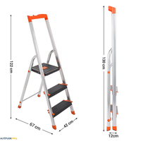 Escabeau Pliant 3 Marches en Aluminium