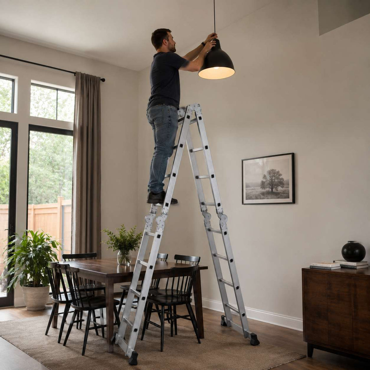 Échelle Multifonctions Pliante 4,61 m en Aluminium